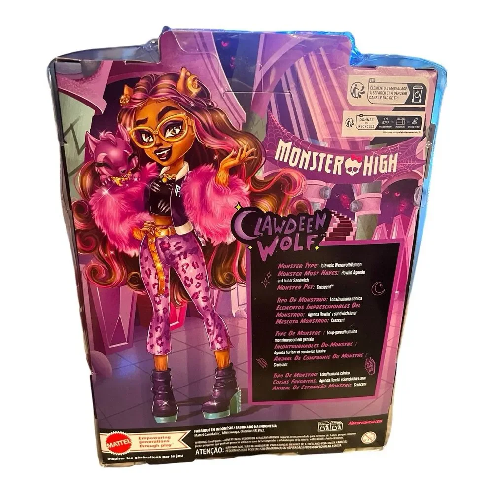 Monster High Clawdeen Wolf G3 Core Refresh Doll w/ Accessories & Pet – NEW NRFB